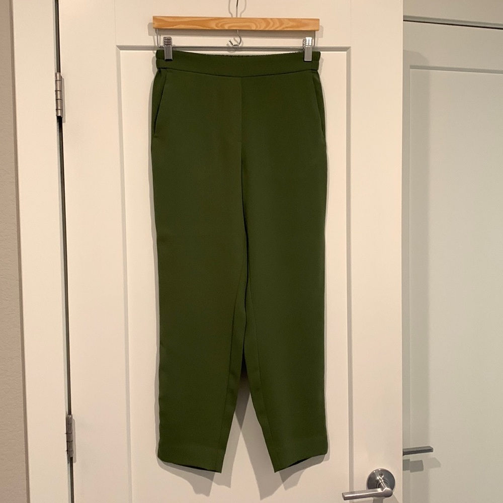 J.CREW Mercantile Jamie Pull On Pants Olive Green Size 4 EUC